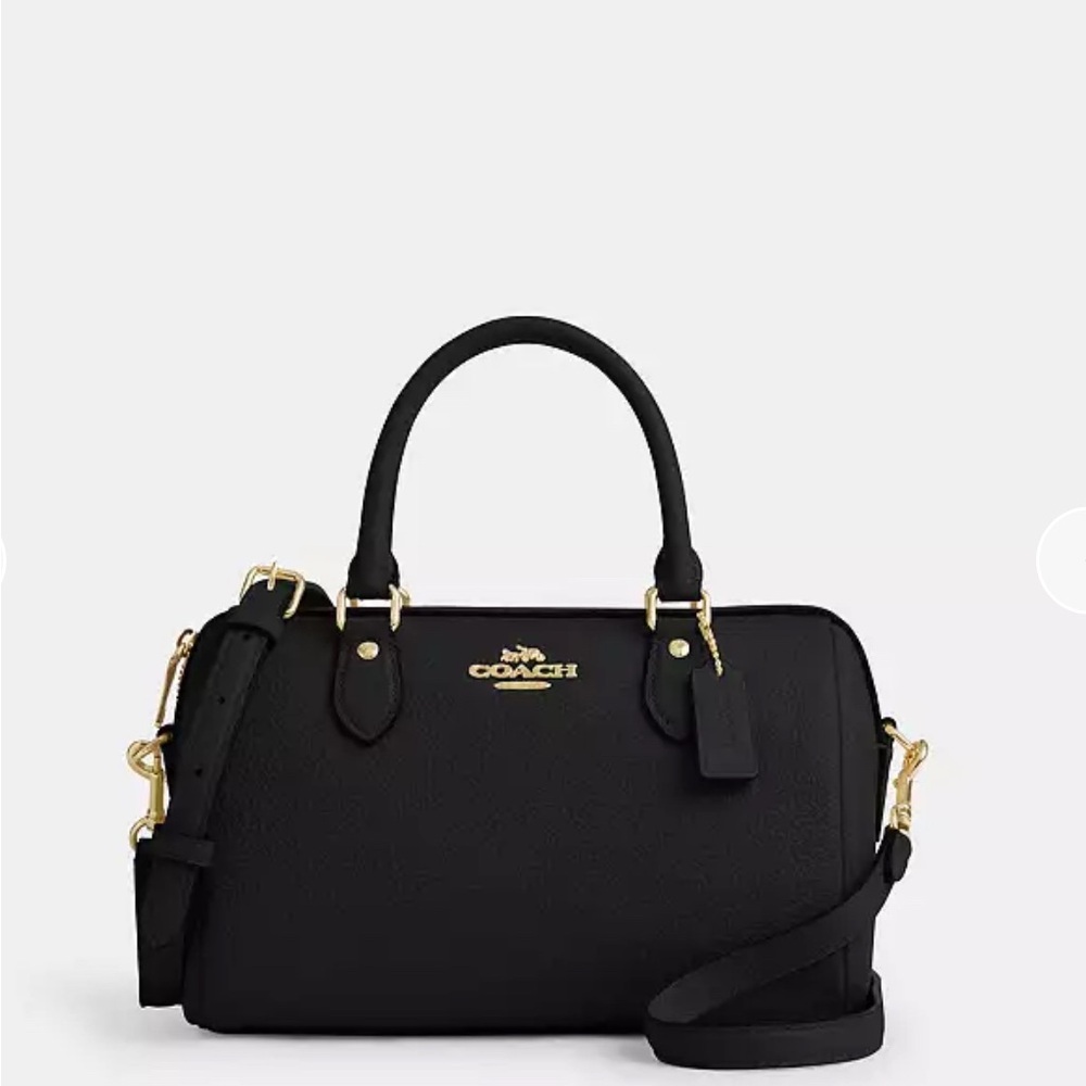 Coach Black Rowan Satchel Handbag